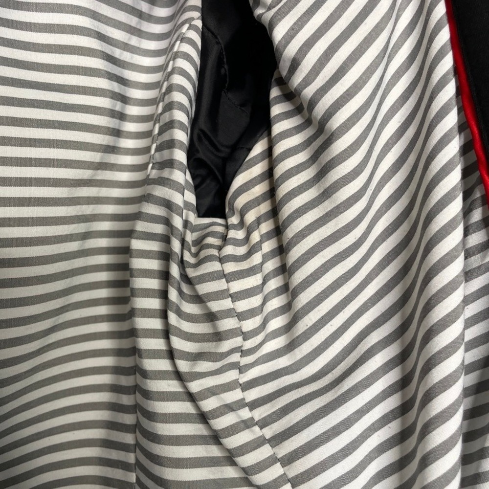 Nicole Miller Original Blazer Womens Sz M Black 3/4 Sleeve Striped Lining Office - Picture 7 of 11